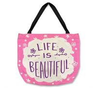 Benjamin Tate Design Life Is Beautiful Tote bat in Natural Benjamin Tate Design Natural