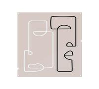 Benjamin Tate Design Line Art Of Two Faces Designer Splash Back Designer Style