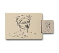 Benjamin Tate Design Line Art Placemat And Coaster Set From The Wood Bottom Collection Limited Edition Exclusive