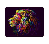 Benjamin Tate Design lion's head on a purple background in popart style Designer Blanket in Natural | Size: 120 cm x 150 cm Benjamin Tate Design Natural 120 cm x 150 cm