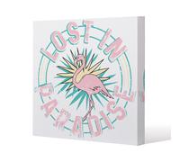 Benjamin Tate Design Lost In Paradise (Canvas Print) / 114 x 114 x 4cm in Natural | Size: 114 x 114 x 4 cm Benjamin Tate Design Natural 114 x 114 x 4 cm