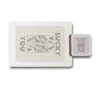 Benjamin Tate Design Lucky You Placemat And Coaster Set, Designer Artwork Print, Wood Backed Collection, Limited Edition