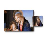 Benjamin Tate Design Madonna And Child Art Placemat And Coaster Set Renaissance Style
