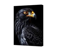 Benjamin Tate Design Majestic Black Eagle Canvas Wall Art Print For Modern Home Decor