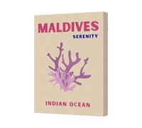 Benjamin Tate Design Maldives Serenity Canvas Art Print Indian Ocean Coral Beach Wall Decor