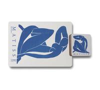 Benjamin Tate Design Matisse Blue Nude Ii Placemat And Coaster Set Designer Artwork Wood Bottom Limited Edition
