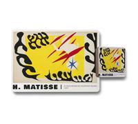 Benjamin Tate Design Matisse Collection Placemat And Coaster Set With Wood Backing High End Print Limited Edition