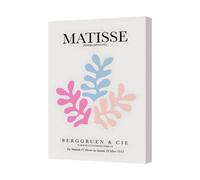 Benjamin Tate Design Matisse Inspired Canvas Art Print With Pastel Leaf Design
