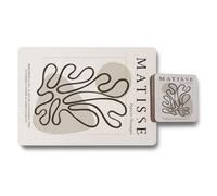 Benjamin Tate Design Matisse Papercuts Placemat Coaster Set Of 12 Wood Bottom Exclusive Collection Designer Artwork For Table Decor