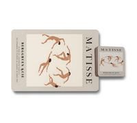 Benjamin Tate Design Matisse Placemat Coaster Set From The Matisse Collection With Elegant Print Art And Wooden Base Exclusive Edition