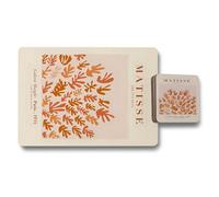 Benjamin Tate Design Matisse The Cut Outs Placemat Coaster Set 12 Pieces With Wood Backing Limited Edition