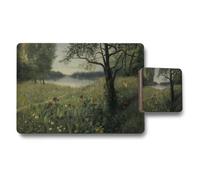 Benjamin Tate Design Meadow Wildflower Landscape Placemat And Coaster Set