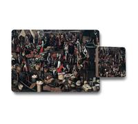Benjamin Tate Design Medieval Market Scene Placemats And Coaster Set For Dinner Table