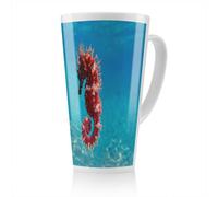 Benjamin Tate Design Mediterranean Seahorse Designer Latte Mug, Stunning Designer Mug Fit For Any Home, Treat Yourself Or A Loved One