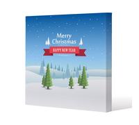 Benjamin Tate Design Merry christmas cover art (canvas) / 101 x 101 x 4cm in Natural | Size: 101 x 101 x 4 cm Benjamin Tate Design Natural 101 x 101 x 4 cm