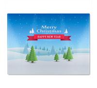 Benjamin Tate Design Merry Christmas Cover Art Dining Glass Chopping Board