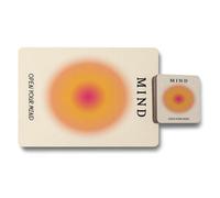 Benjamin Tate Design Mind Collection Placemats And Coasters Set Wood Bottom With Exclusive Designer Artwork