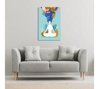 Benjamin Tate Design mindfulness, meditation & yoga (Canvas Print) / 152 x 101 x 4cm in Natural | Size: 152 x 101 x 4 cm Benjamin Tate Design Natural 152 x 101 x 4 cm