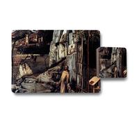 Benjamin Tate Design Monastic Figure In Rocky Landscape Placemat And Coaster Set