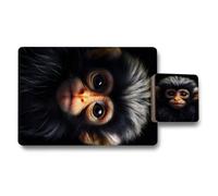 Benjamin Tate Design Monkey Design Placemats And Coasters Set 12 Pieces 11X8