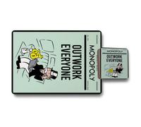 Benjamin Tate Design Monopoly Outwork Everyone Placemat And Coaster Set With Wood Bottom Designer Exclusive Artwork Collection