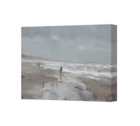 Benjamin Tate Design Moody Beach Scene On Canvas Wall Art Seascape Painting 4005