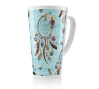 Benjamin Tate Design Native American Tribe Decor Latte Mug in Natural | Size: 100 cm Benjamin Tate Design Natural 100 cm
