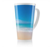 Benjamin Tate Design Nature Landscape Sea In Sunny Day Designer Latte Mug, Stunning Designer Mug Fit For Any Home, Treat Yourself Or A Loved One