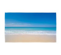 Benjamin Tate Design Nature landscape view of beautiful tropical beach & sea in sunny day Designer Kitchen Towel in Blue Benjamin Tate Design Blue