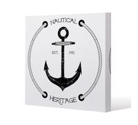 Benjamin Tate Design Nautical Anchor (Canvas Print) / 127 x 127 x 4cm in Natural | Size: 127 x 127 x 4 cm Benjamin Tate Design Natural 127 x 127 x 4 cm