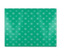 Benjamin Tate Design Nautical Elements On Green Glass Chopping Board in Natural Benjamin Tate Design Natural