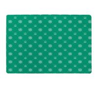 Benjamin Tate Design Nautical Elements On Green Rug in Natural | Size: Large Benjamin Tate Design Natural Large