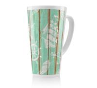 Benjamin Tate Design Nautical Elements On Wood Latte Mug in Natural | Size: 100 cm Benjamin Tate Design Natural 100 cm