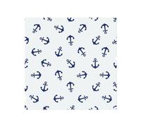 Benjamin Tate Design Navy Anchors On White Splash Back in Natural Benjamin Tate Design Natural