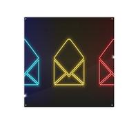 Benjamin Tate Design Neon Email Splash Back in Natural Benjamin Tate Design Natural