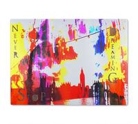 Benjamin Tate Design Never Stop Dreaming Glass Chopping Board in Natural Benjamin Tate Design Natural