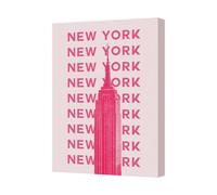 Benjamin Tate Design New York Canvas Art Print Pink Empire State Building Wall Decor