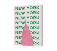 Benjamin Tate Design New York Canvas Art Print With Pink Empire State Building