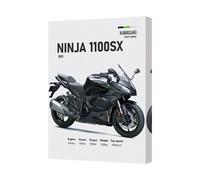 Benjamin Tate Design Ninja 1100Sx Kawasaki Motorcycle Canvas Print Handmade In United Kingdom