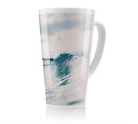Benjamin Tate Design Ocean ideal wave in ocean. Breaking blue waves Designer Latte Mug in Natural | Size: 100 cm Benjamin Tate Design Natural 100 cm