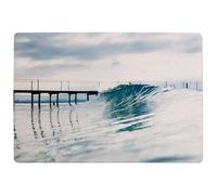 Benjamin Tate Design Ocean Ideal Wave In Ocean. Breaking Blue Waves Designer Rug in Natural | Size: Large Benjamin Tate Design Natural Large