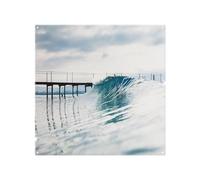 Benjamin Tate Design Ocean ideal wave in ocean. Breaking blue waves Designer Splash Back in Natural Benjamin Tate Design Natural