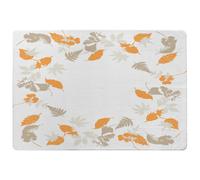 Benjamin Tate Design Orange & Grey Autumn Leaves Rug in Natural | Size: Large Benjamin Tate Design Natural Large