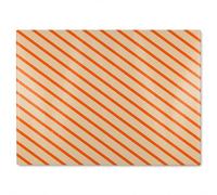 Benjamin Tate Design Orange Lines Glass Chopping Board