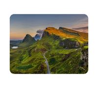 Benjamin Tate Design Panorama of Quiraing mountains sunset at Isle of Skye, Scottish highlands Designer Blanket in Natural | Size: 120 cm x 150 cm Benjamin Tate Design Natural 120 cm x 150 cm