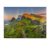 Benjamin Tate Design Panorama Scottish Highlands Designer Glass Chopping Board Designer Style