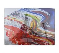 Benjamin Tate Design Paris In Paint Glass Chopping Board in Natural Benjamin Tate Design Natural