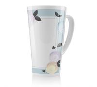 Benjamin Tate Design Pastel Colour Flowers Latte Mug, Stunning Designer Mug Fit For Any Home, Treat Yourself Or A Loved One