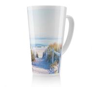 Benjamin Tate Design Path To The Beach At Baltic Sea Designer Latte Mug, Stunning Designer Mug Fit For Any Home, Treat Yourself Or A Loved One