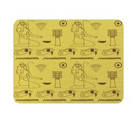 Benjamin Tate Design Pattern Of Egyptian Hieroglyphics Blanket in Natural | Size: 120 cm x 150 cm Benjamin Tate Design Natural 120 cm x 150 cm
